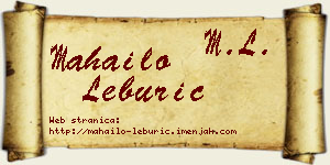 Mahailo Leburić vizit kartica